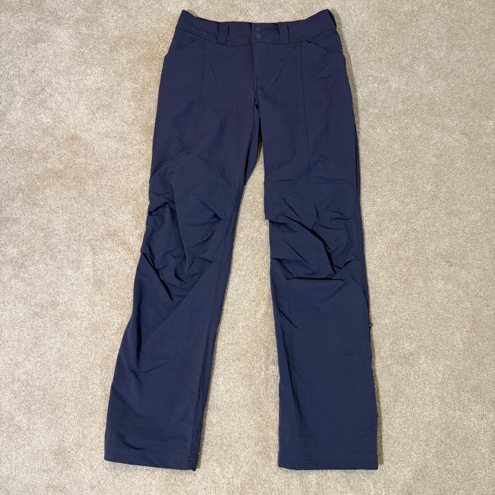 REI Co-op Womens Hiking Pants Blue Size 4 Articulated Knee Straight Leg Active